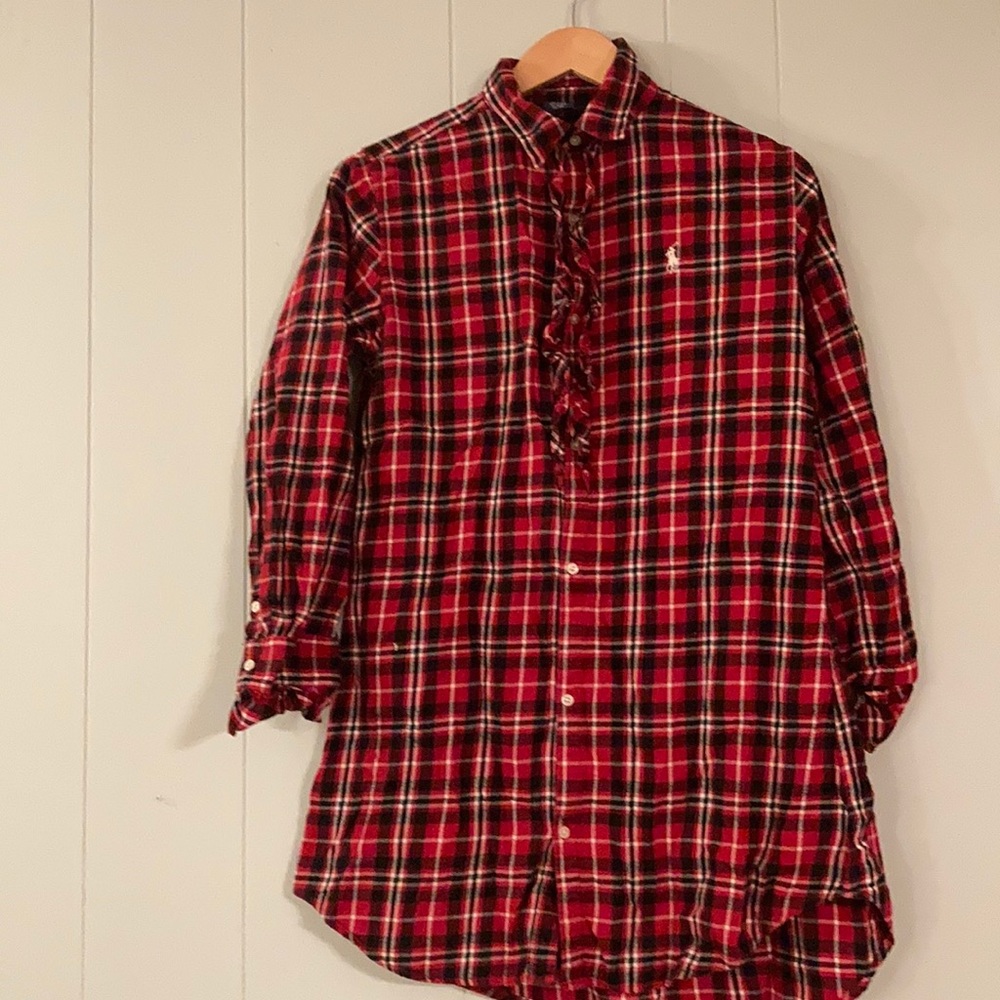 Ralph Lauren Flannel Plaid Dress